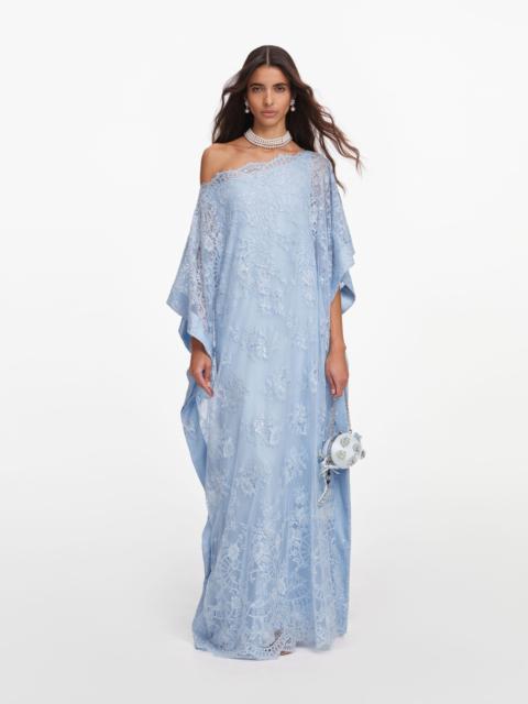 self-portrait Blue Embellished Lace Kaftan