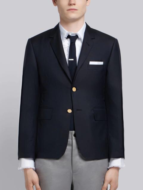 Navy Super 120's Wool Twill Single Breasted Classic Jacket
