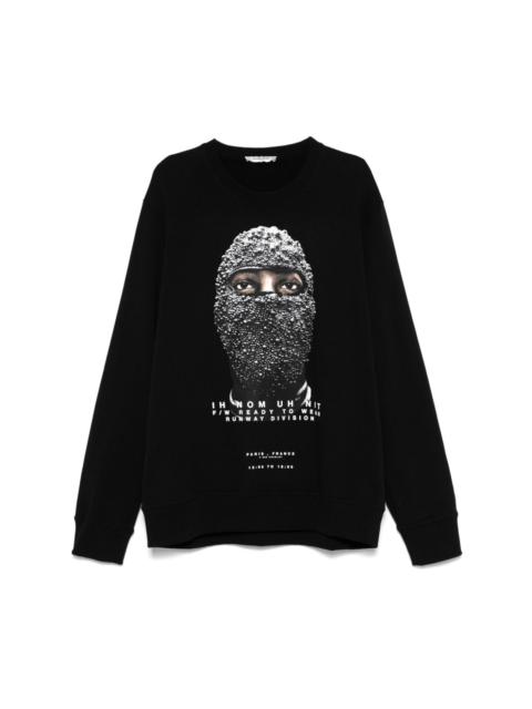 Black Mask-print sweater