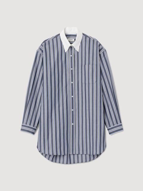 Sandro OVERSIZED STRIPED SHIRT