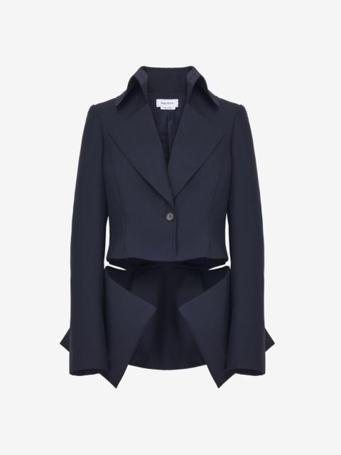 Alexander McQueen Exaggerated Lapel Single-Breasted Jacket