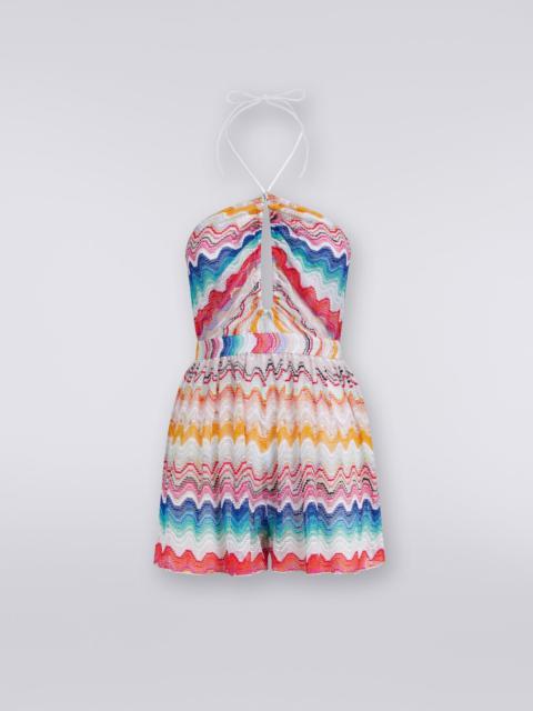 Missoni Wave motif romper with lurex