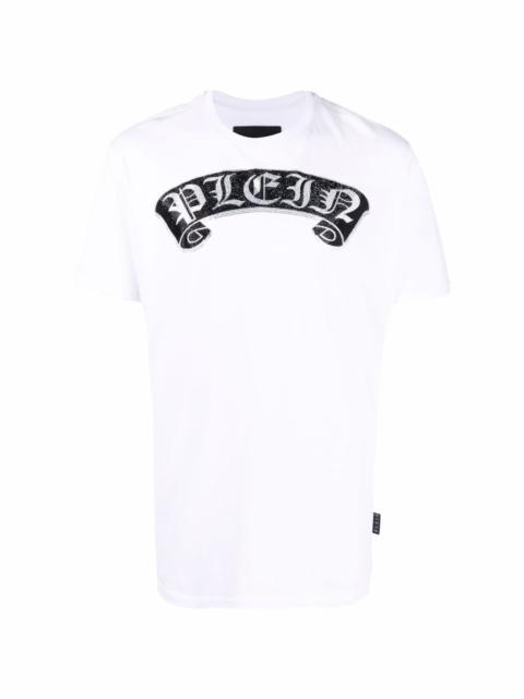 PHILIPP PLEIN rhinestone-embellished branded T-shirt