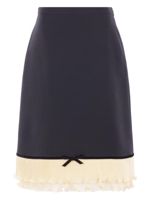 Valentino pleated-trim bow skirt
