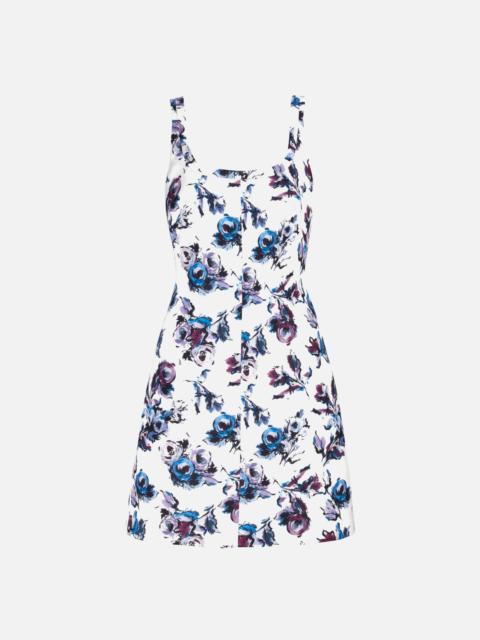 EMILIA WICKSTEAD Tillie Dress In Purple & Blue Floral Print Genzianella