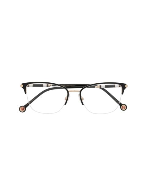 CAROLINA HERRERA semi-rimless cat-eye glasses