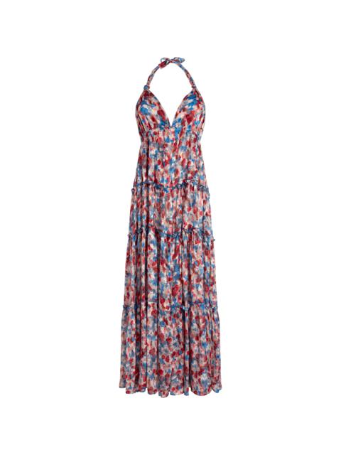 Vilebrequin Women Viscose Long Backless Dress Flowers in the Sky