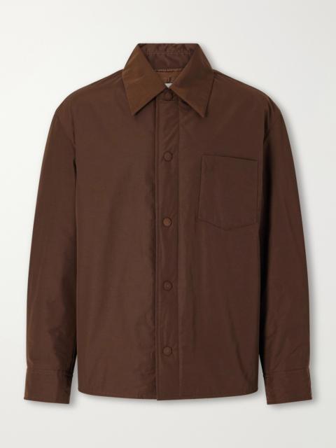 AMI Paris Logo-Embroidered Padded Canvas Overshirt