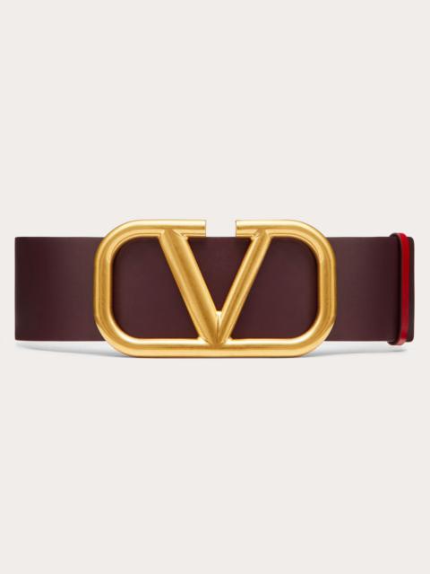 Valentino REVERSIBLE VLOGO SIGNATURE BELT IN GLOSSY CALFSKIN 70 MM