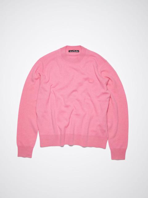Wool crew neck sweater - Bubble Pink