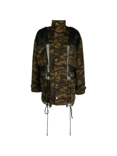 deconstructed camouflage jacket