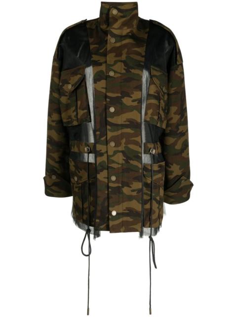 deconstructed camouflage jacket