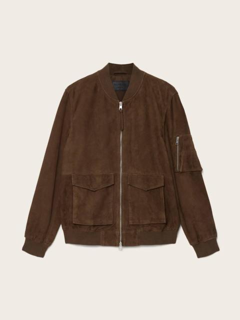 ALLSAINTS ROKKO RELAXED SUEDE BOMBER JACKET