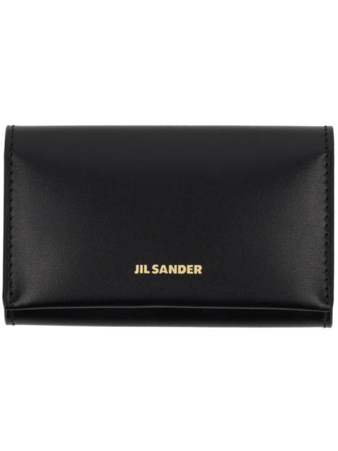 Jil Sander LEATHER KEYCHAIN CLUTCH BAG WITH LOGO