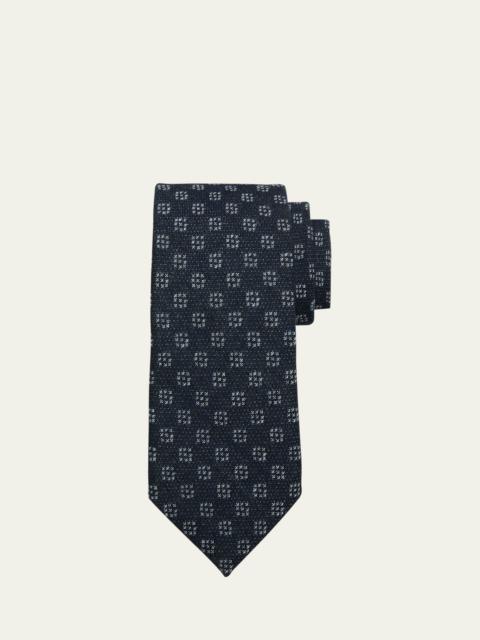 Men's Wool Geometric Jacquard Tie