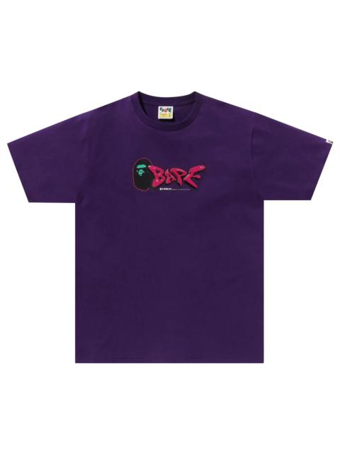 BAPE 3D Art Bape Logo Tee 'Purple'