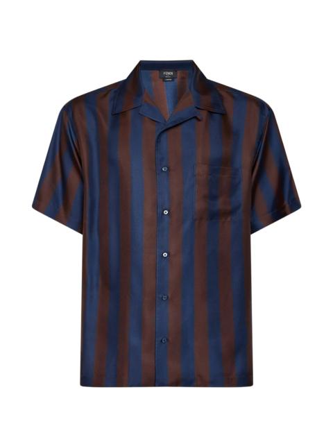 FENDI Fendi Pequin-striped Silk Shirt