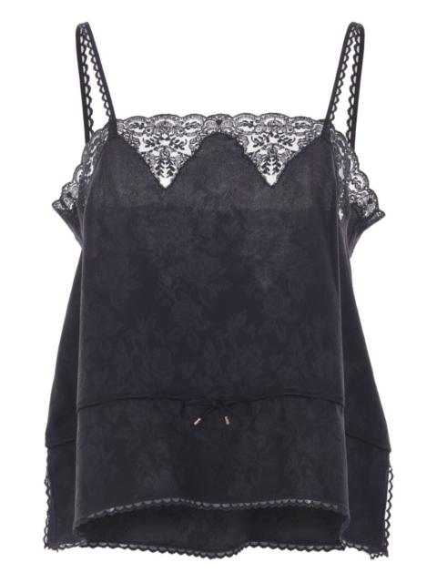 Chloé lace-detail v-neck top