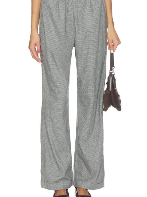 DONNI. The Flannel Herringbone Simple Pant