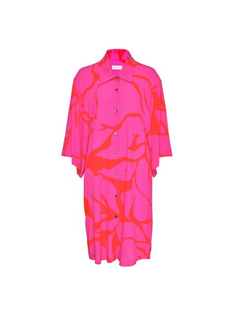 Dries Van Noten Loose Fit Short Sleeve Shirt Dress