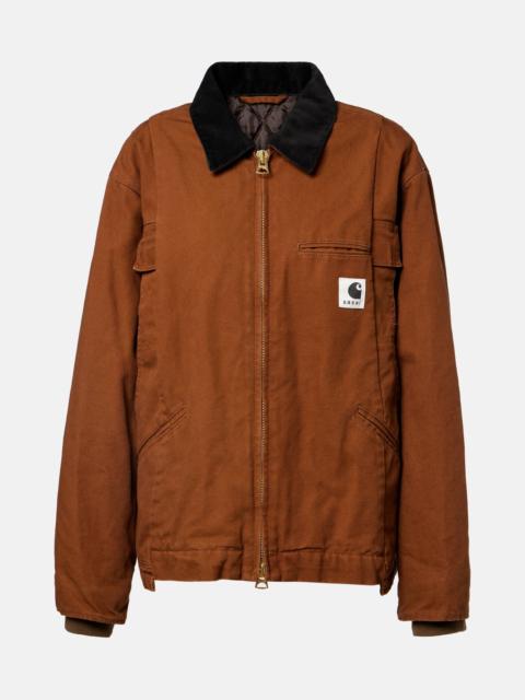 x Carhatt cotton canvas puffer jacket