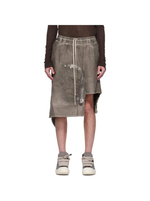 Rick Owens DRKSHDW Gray Hollywood Dracca Skirt