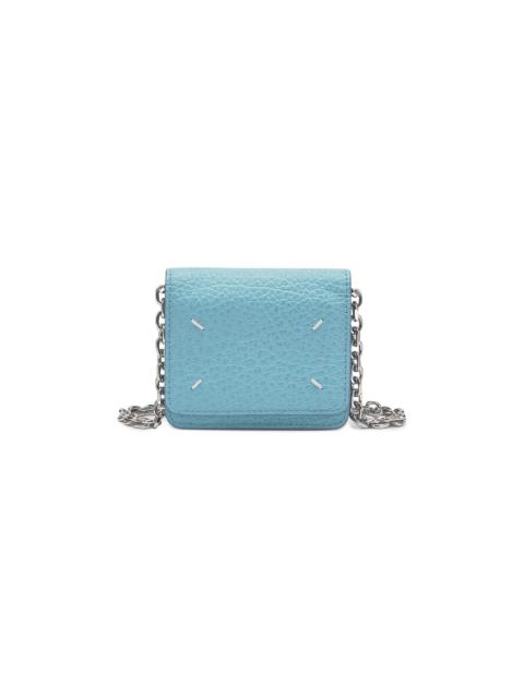 Maison Margiela Maison Margiela Leather Wallet On Chain 'Blue'