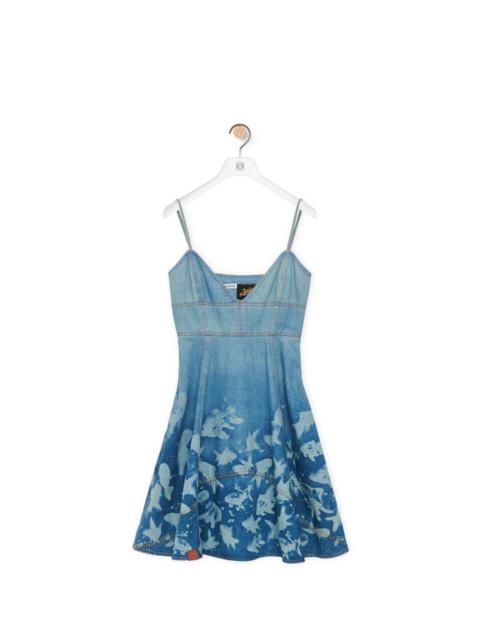 Loewe Fish strappy dress in denim
