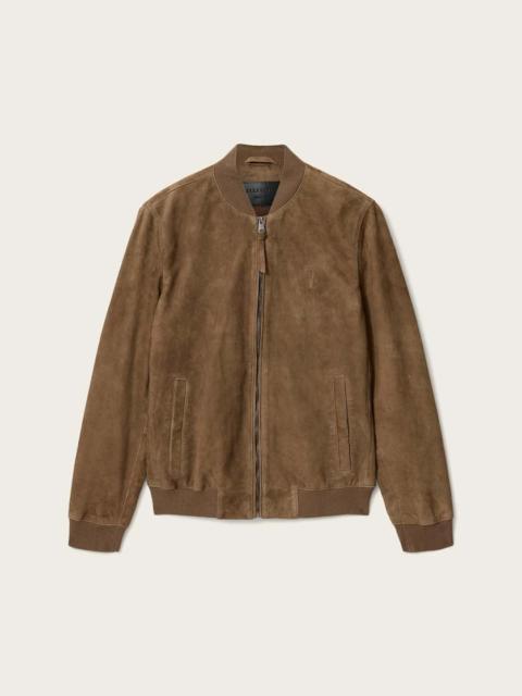 ALLSAINTS MORTON RELAXED FIT SUEDE BOMBER JACKET