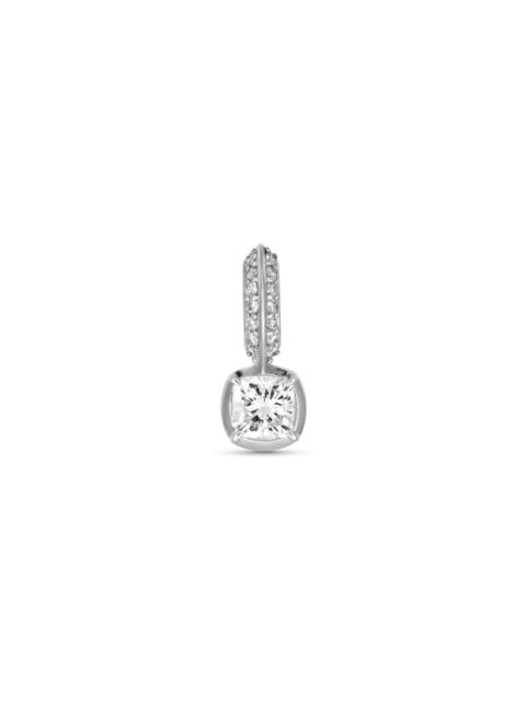STONE AND STRAND The Box LAB-Created Cushion Diamond Silver Charm