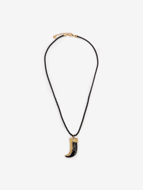 Roberto Cavalli Black Horn Necklace
