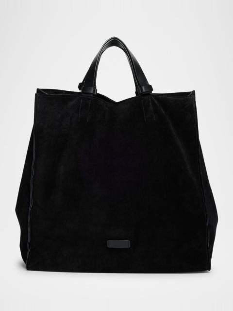 GIORGIO ARMANI Men's Split Leather Tote Bag