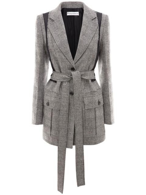 JW Anderson belted patchwork jacket