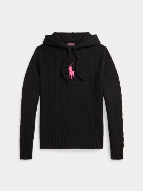 Polo Ralph Lauren Pink Pony Cable-Knit Hoodie