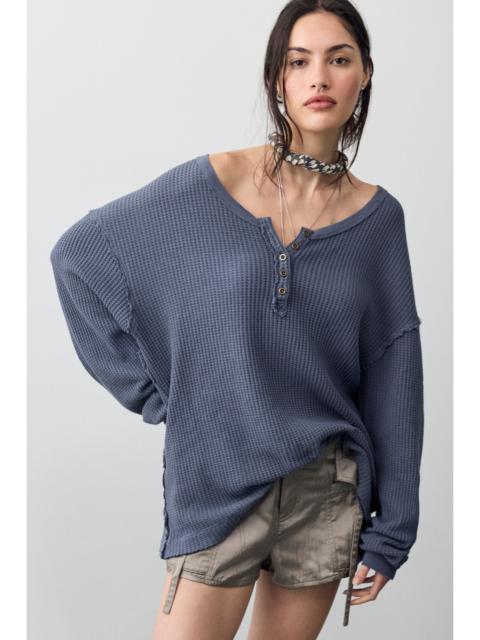 FREE PEOPLE We The Free Montreal Oversized Thermal Henley