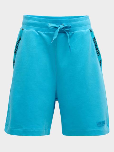 Moschino Men's Side-Tape Sweat Shorts