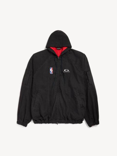 BALENCIAGA Men's Balenciaga | Nba Collaboration Zip-up Jacket in Lightweight Black