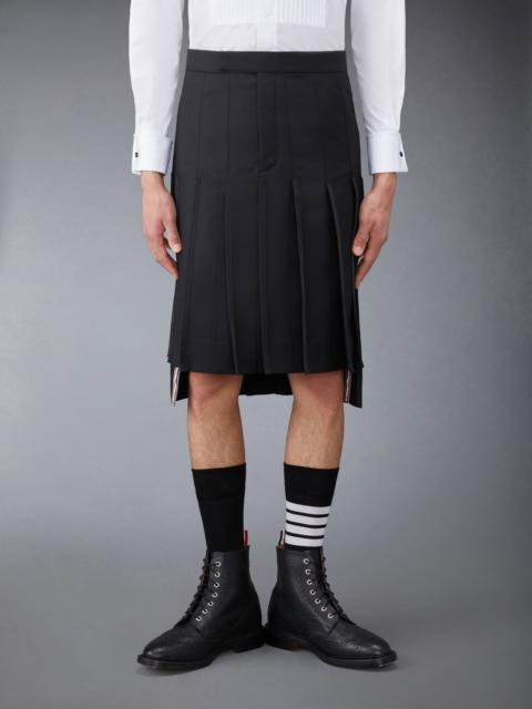 Thom Browne Twill Classic Pleated Backstrap Skirt