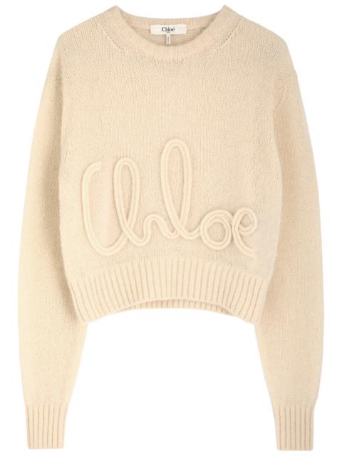 Chloé Chloe Logo-appliqué Wool-blend Jumper