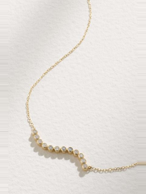 MATEO Wave 14-karat gold diamond necklace