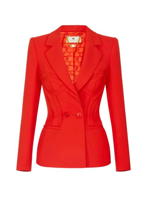 ELISABETTA FRANCHI raw-edge bustier-line jacket
