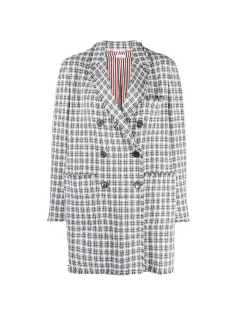 Thom Browne check-pattern oversize coat