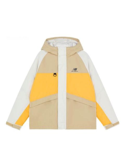 New Balance Trendy Color Block Jacket 'Beige White Yellow' AMJ13330-AUL