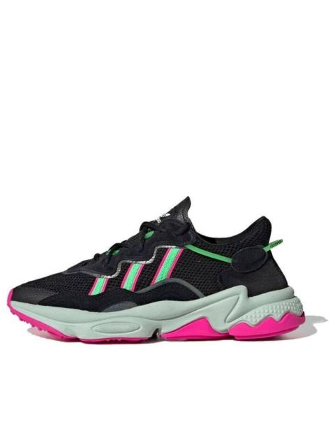 adidas (WMNS) adidas Ozweego 'Black Shock Lime Pink' EE5714