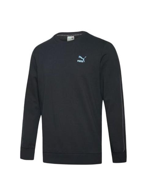 PUMA PUMA Iridescent Crewneck Sweatshirt 'Black White Blue' 597902-61