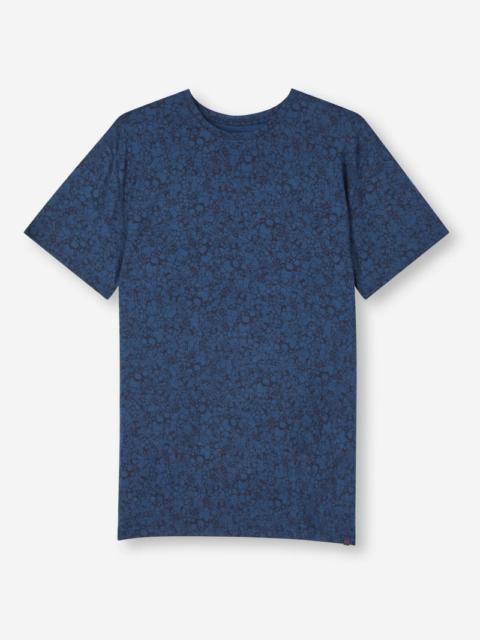Derek Rose Men's T-Shirt London 10 Micro Modal Navy