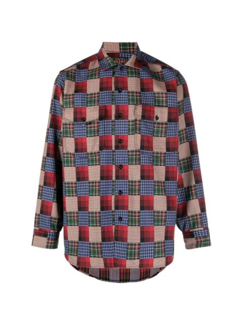 BEAMS PLUS Beams Plus Button Down Flannel Check Panel Shirt