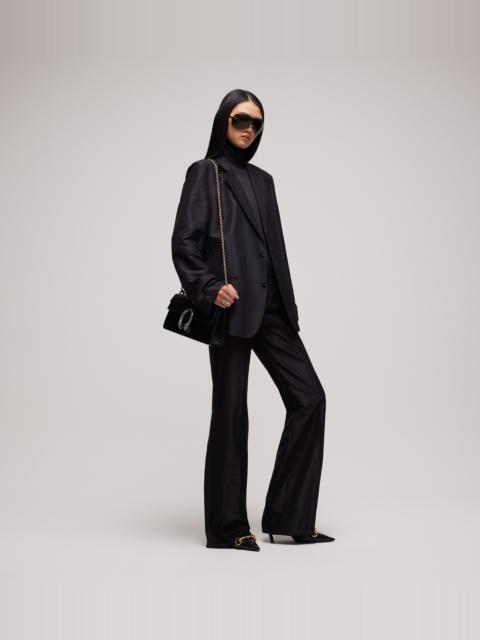 GUCCI Fine silk faille pants