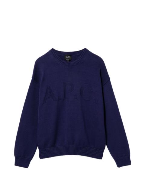 A.P.C. logo crewneck sweater