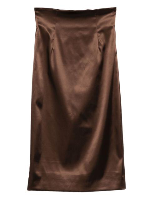 Dolce & Gabbana satin midi skirt